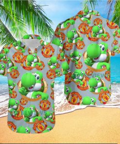 Yoshi Mario Manchester United Club Grey Classy Hawaiian Shirts