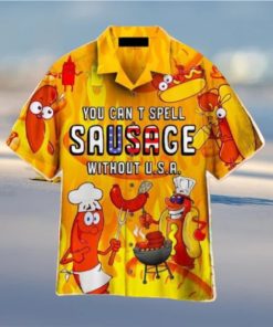 You Cant Spell Sausage Without USA Hawaiian Shirt Aloha For Men And Women