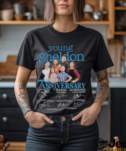 Young Sheldon Big Bang Theory 7th Anniversary 2017 2024 Thank You T Shirt