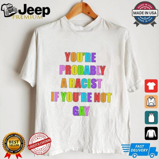 You’re Probably A Racist If You’re Not Gay T shirt