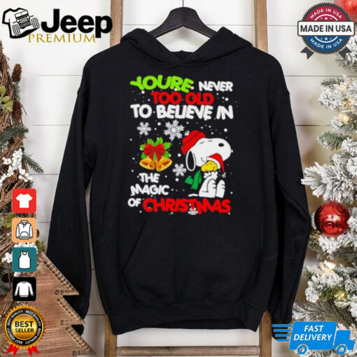 You’re never too old to believe in the magic of Christmas Snoopy shirt