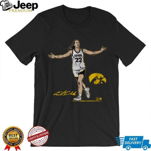 Youth Iowa Hawkeyes Black Caitlin Clark Star T Shirt