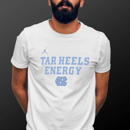 Youth Jordan Brand White North Carolina Tar Heels 2024 On Court Bench Energy T Shirt