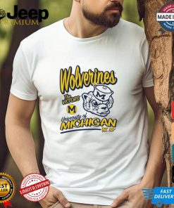 Youth Michigan Wolverines White Retro T Shirt