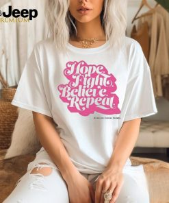 Americancancersociety Hope, Fight, Believe, Repeat Script Shirt