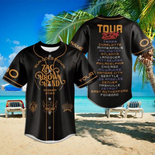 Zac Brown Band Summer 2024 Tour Custom Baseball Jersey