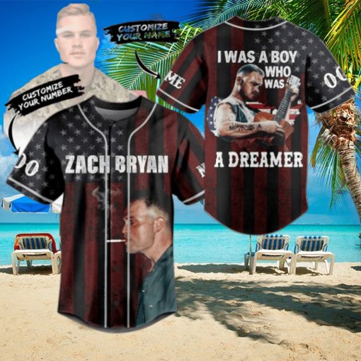 Zach Bryan I Was A Boy Who Was A Dreamer Custom Baseball Jersey