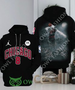 Zach LaVine Chicago Bulls 8 Black printed Hoodie 3D