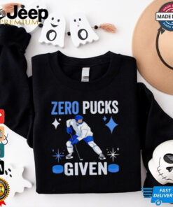 Zero pucks given hockey shirt