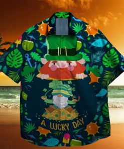 a lucky day shamrock st patrick day hawaiian shirt