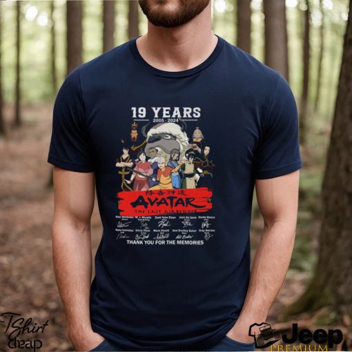 19 Years 2005 – 2024 Avatar The Last Airbender Thank You For The Memories T Shirt