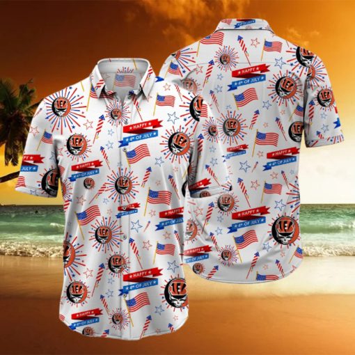 NFL Cincinnati Bengals Grateful Dead Hawaiian Shirt, Grateful Dead Hawaiian Shirt