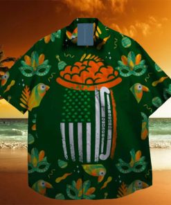 american flag shamrock leprechaun st patrick day hawaiian shirt beach