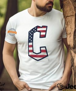 Cleveland Guardians C logo x Flag of the United States shirt