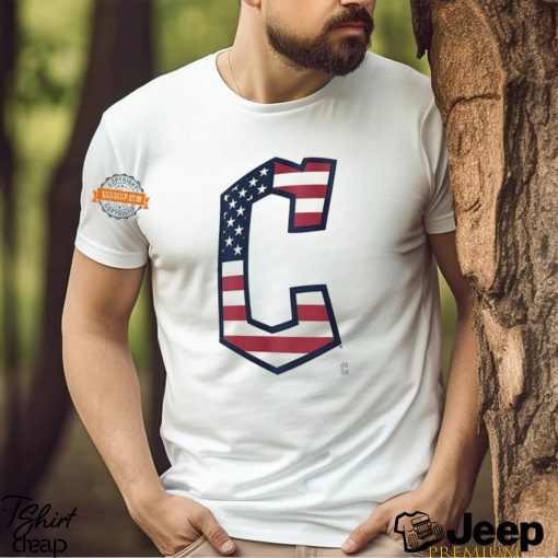 Cleveland Guardians C logo x Flag of the United States shirt