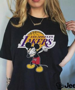 Los Angeles Lakers NBA Basketball Dabbing Mickey Disney Sports T shirt