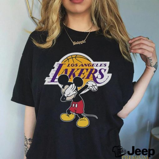 Los Angeles Lakers NBA Basketball Dabbing Mickey Disney Sports T shirt