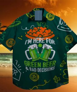 beer shamrock leprechaun st patrick day hawaiian shirt