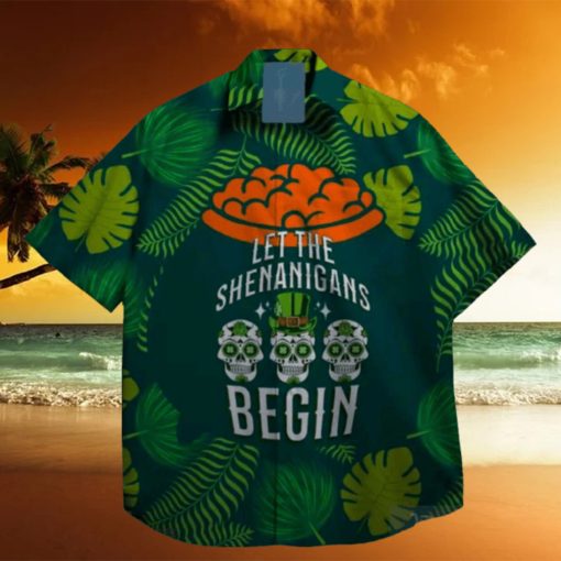 begin lucky leprechaun st patrick day hawaiian shirt