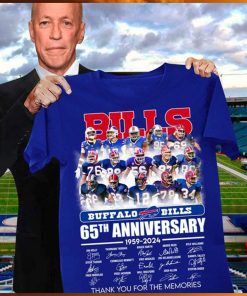 buffalo bills 65th anniversary 1959 2024 name signature thank you for the memories shirt