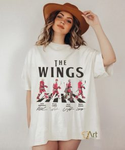 Wings Walking Abbey Road Signatures Ice Hockey Shirt