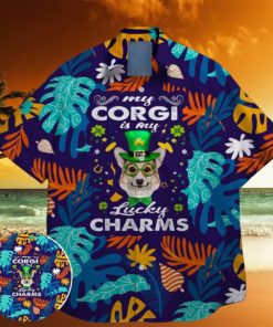 corgi are lucky charm green shamrock bigfoot st paddys vibes on st patrick day hawaiian shirt limited edition