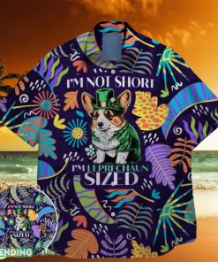 corgi dog paw puppy pet green shamrock bigfoot st paddys vibes on st patrick day hawaiian shirt