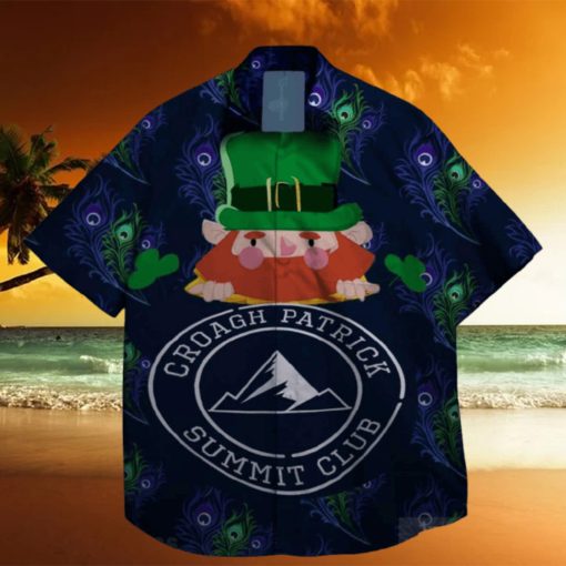 croach patrick summit club and shamrock at st patrick day hawaiian shirt