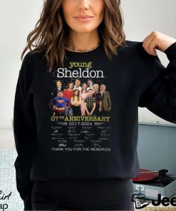 Young Sheldon 07th Anniversary 2017 2024 Thank You For The Memories T Shirt