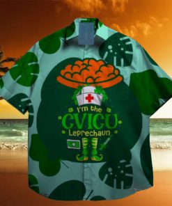 cvicu lucky shamrock leprechaun st patrick day hawaiian shirt