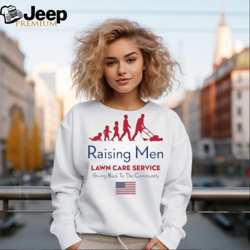 Rodney Smith Jr Raising Men Lawn Care Service Giving Back To The Community Usa Flag t shirt