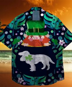 dog and shamrocks st patrick day hawaiian shirt