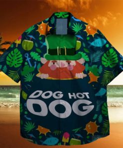 dog hot dog st patrick day hawaiian shirt