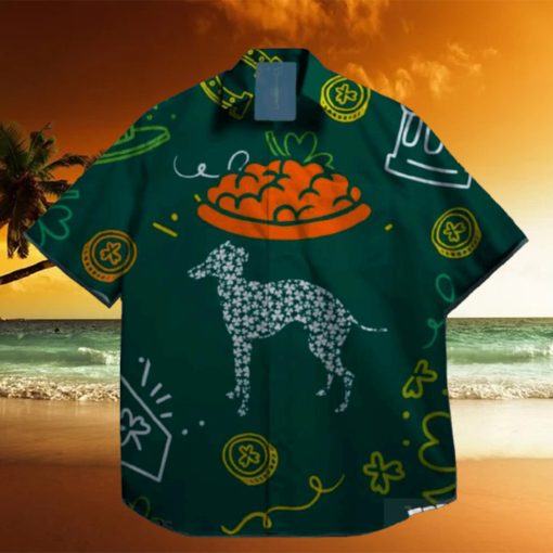 dog lucky leprechaun st patrick day hawaiian shirt