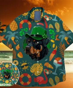 dog paw puppy pet green shamrock bigfoot st paddys vibes on st patrick day hawaiian shirt exotic