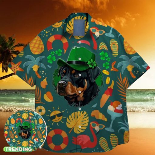 dog paw puppy pet green shamrock bigfoot st paddys vibes on st patrick day hawaiian shirt exotic