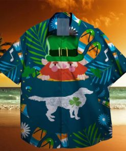 dog with shamrock st patrick day hawaiian shirt