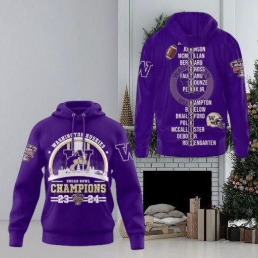 2024 Sugar Bowl Champions Sweatshirt, Washington Huskies Football Hoodie 3D