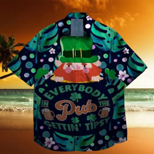 everybody in the beer pub gettins tipsy st patrick day hawaiian shirt