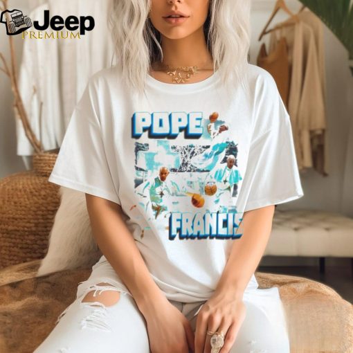 Top Pope Francis play basketball graphic shirt