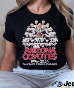 Arizona Coyotes 1996 2024 Thank You For 27 Seasons Of Memories T Shirt