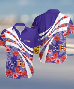 fedex Vacation Wear Hawaiian Shirt Brands Logo Summer Aloha Men And Women