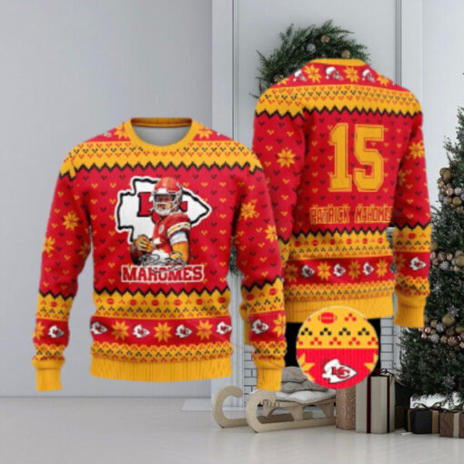 Patrick Mahomes 15 Ugly Christmas Sweater