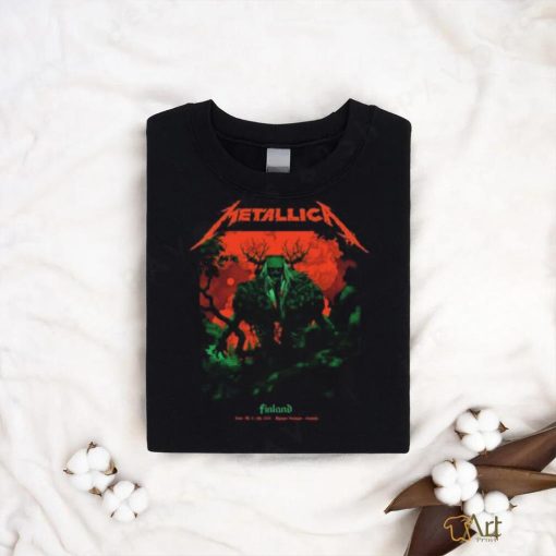 Metallica Finlandia M72 World Tour Poster At Olympic Stadium In Helsinki On June 7th And 9th 2024 Art By Kenta Taylor Classic T Shirt