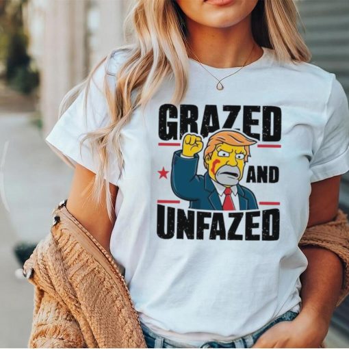 Simpson Trump fist grazed and unfazed shirt