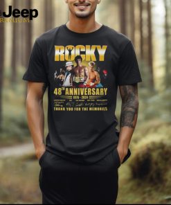 Rocky 48th Anniversary 1976 2024 Thank You For The Memories T Shirt