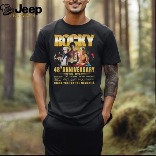 Rocky 48th Anniversary 1976 2024 Thank You For The Memories T Shirt