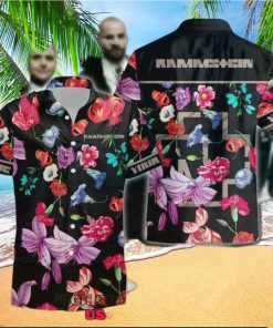 Personalized Rammstein Floral Flowers Short Sleeve Hawaiian Shirt