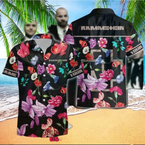 Personalized Rammstein Floral Flowers Short Sleeve Hawaiian Shirt