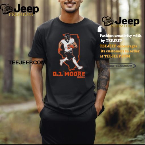 Official Chicago Bears DJ Moore State Star Shirt